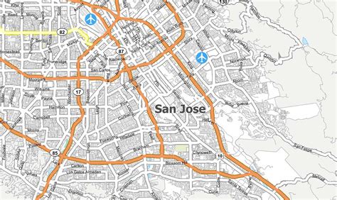 Detailed Road Map of San Jose City .